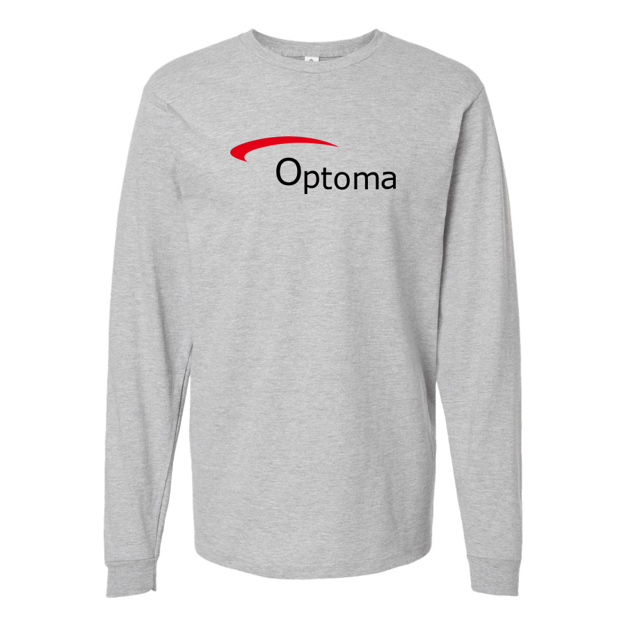 Men's Optoma Logo Cotton Long Sleeve T-Shirt