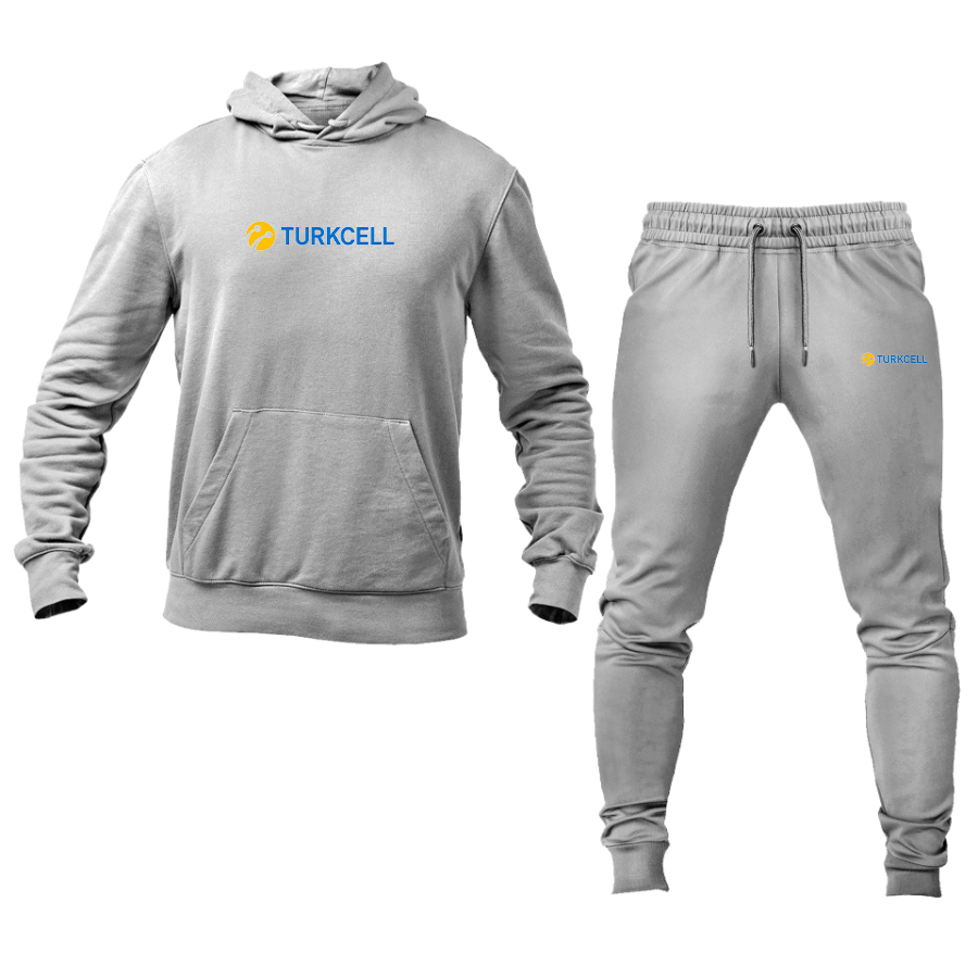 Men's TurkCell Logo Hoodie Joggers Set