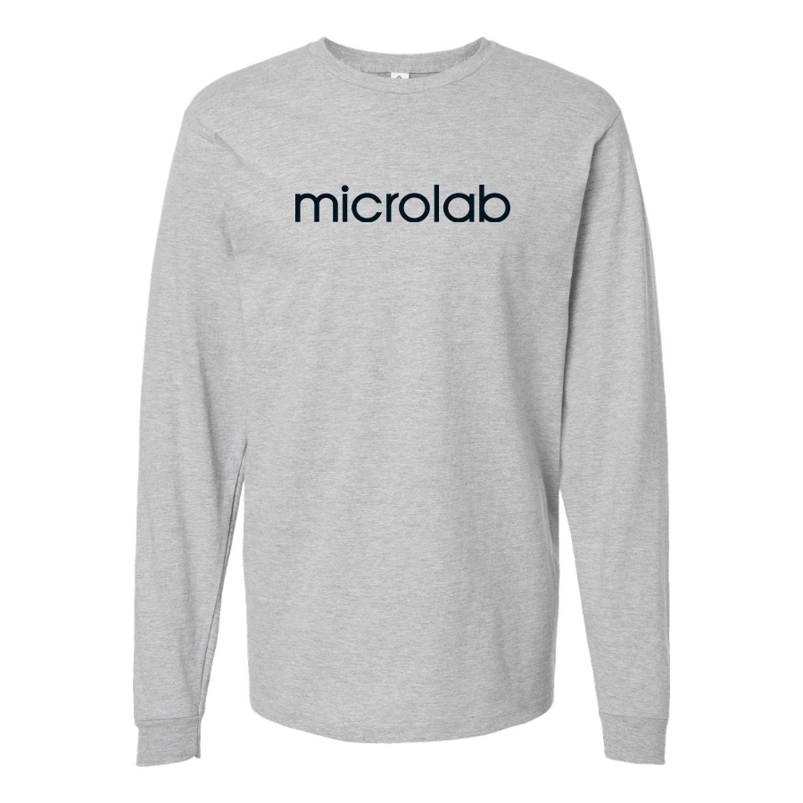 Men's Microlab Logo Cotton Long Sleeve T-Shirt