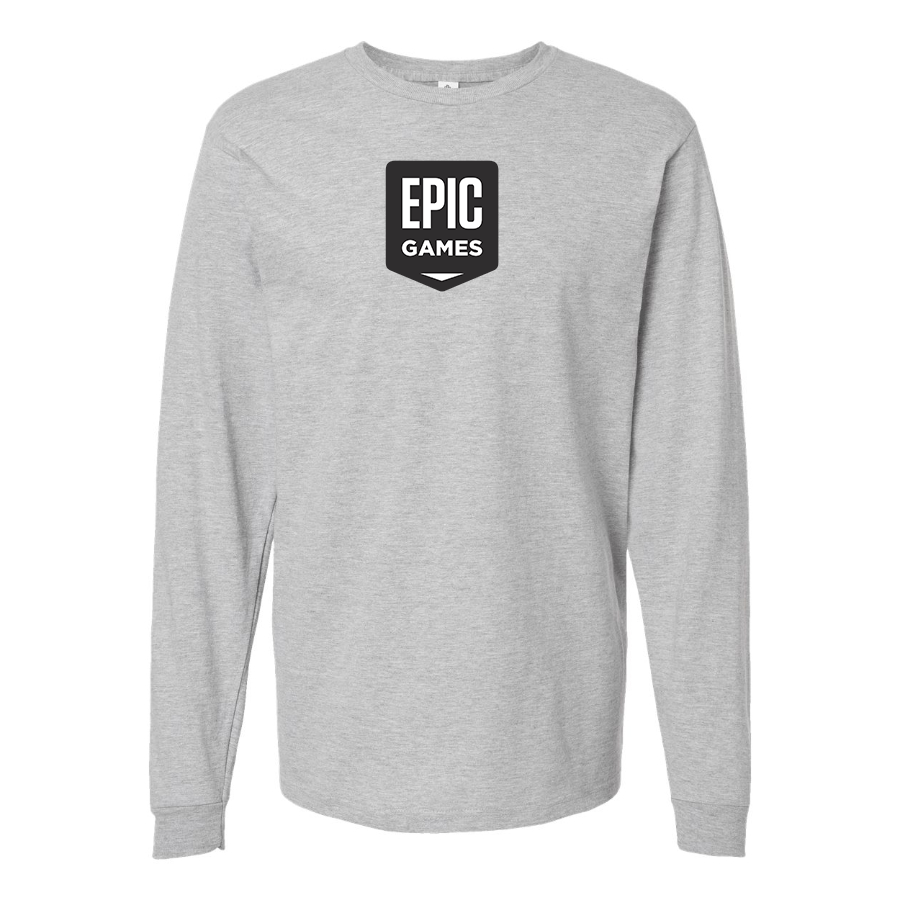 Men's Epic Games Logo Cotton Long Sleeve T-Shirt