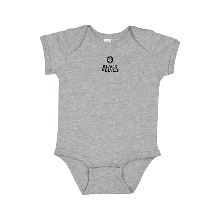 Black Velvet Logo Baby Onesie Romper