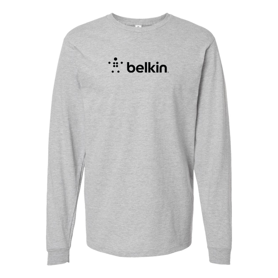 Men's Belkin Logo Cotton Long Sleeve T-Shirt