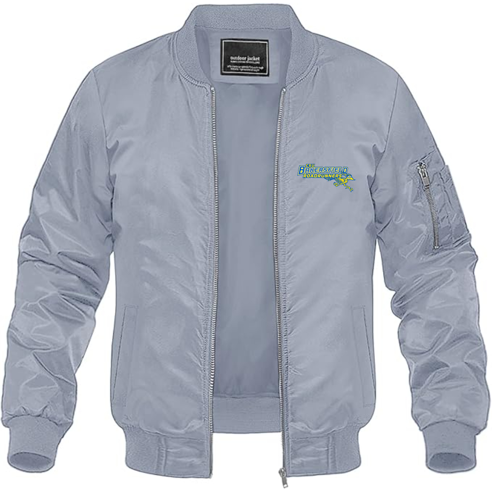 Men's CSU-Bakersfield Roadrunners Lightweight Bomber Jacket Windbreaker Softshell Varsity Jacket Coat