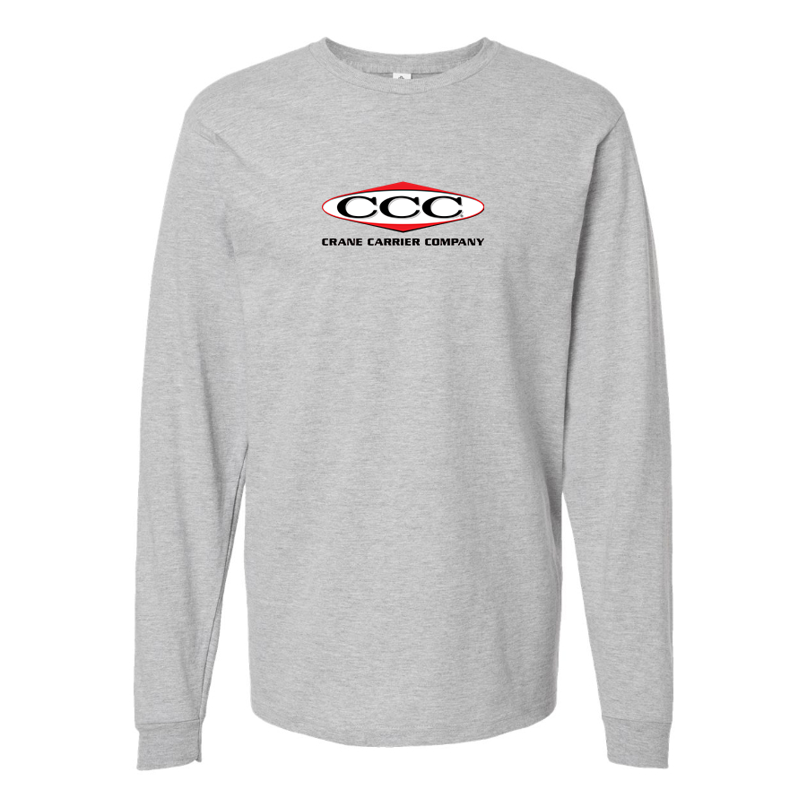 Men's Crane Carrier Company Logo Cotton Long Sleeve T-Shirt