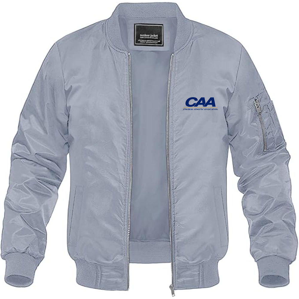 Men's Colonial Athletic Association Lightweight Bomber Jacket Windbreaker Softshell Varsity Jacket Coat