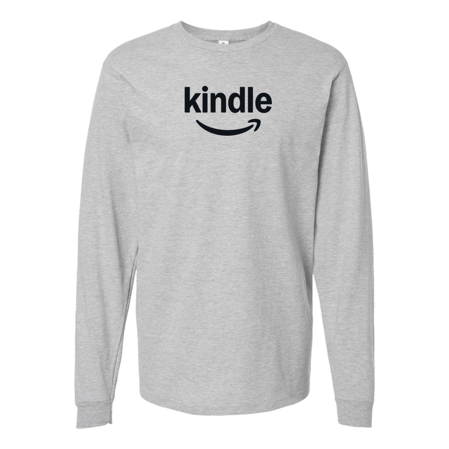 Men's Amazon Kindle Logo Cotton Long Sleeve T-Shirt