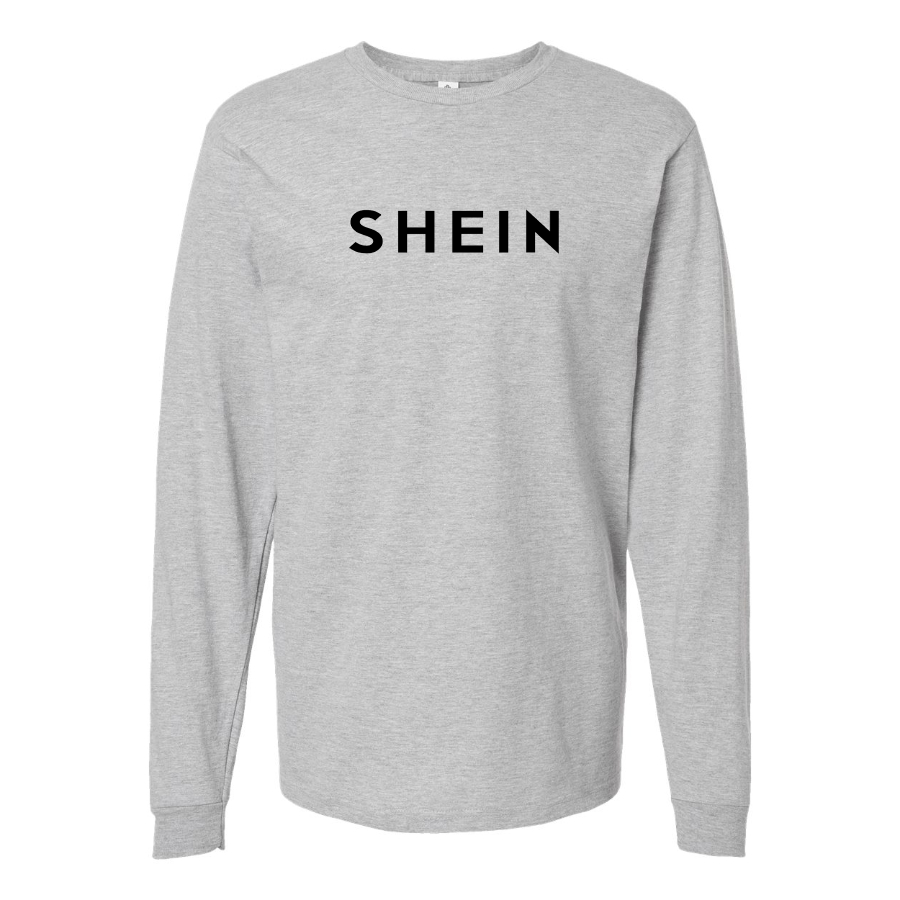 Men's Shein Logo Cotton Long Sleeve T-Shirt