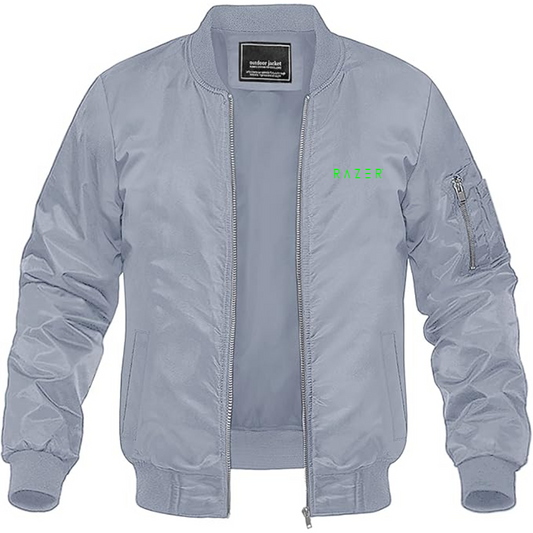 Men's Raze Logo Lightweight Bomber Jacket Windbreaker Softshell Varsity Jacket Coat