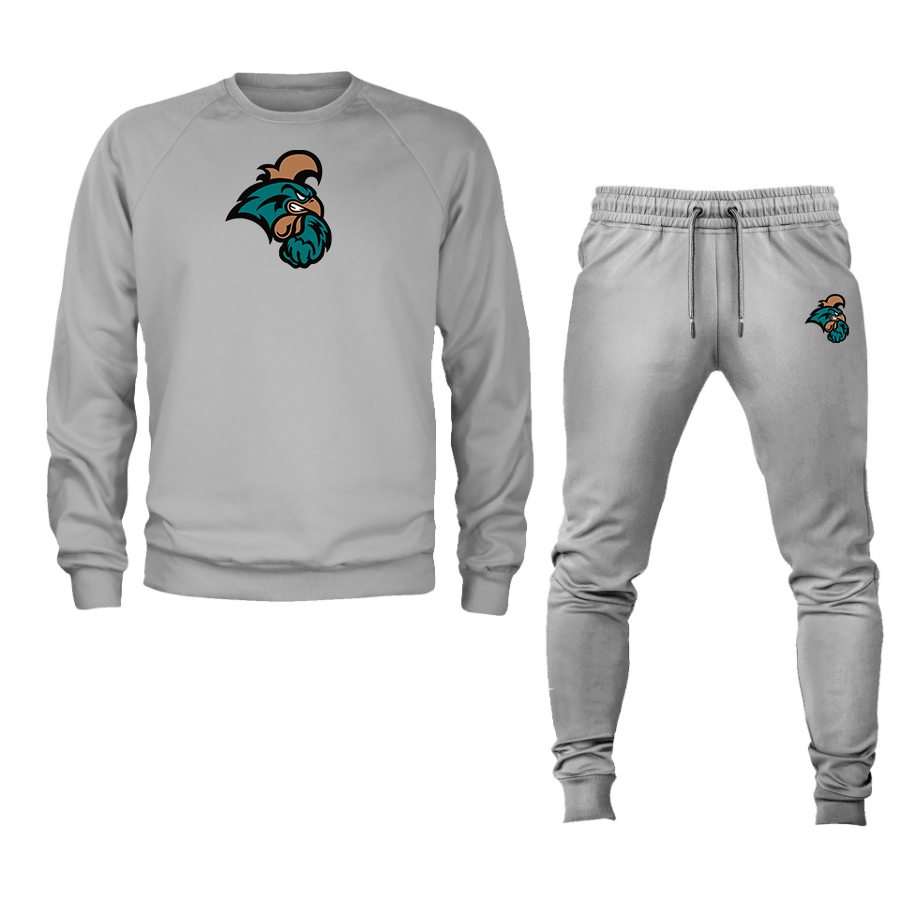 Men's Coastal Carolina Chanticleers  Crewneck Sweatshirt Joggers Suit