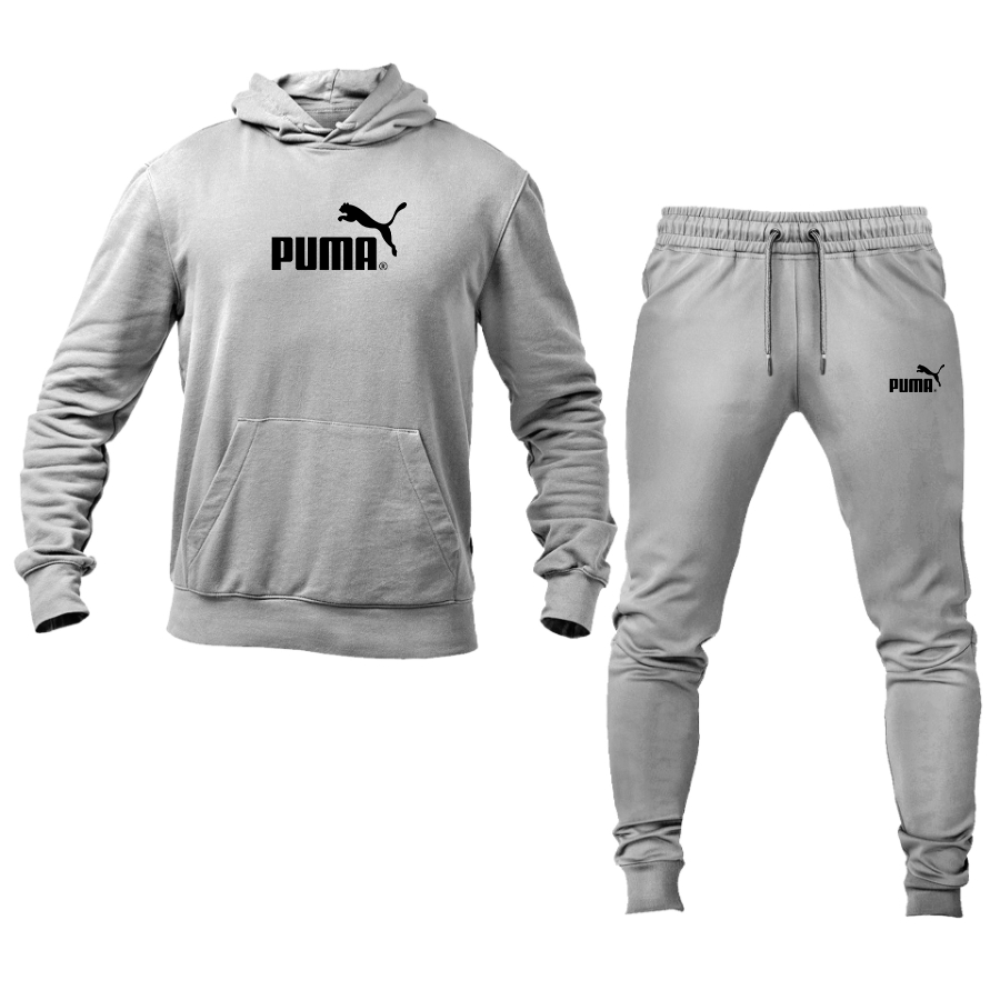 Men's Puma Logo Hoodie Joggers Set