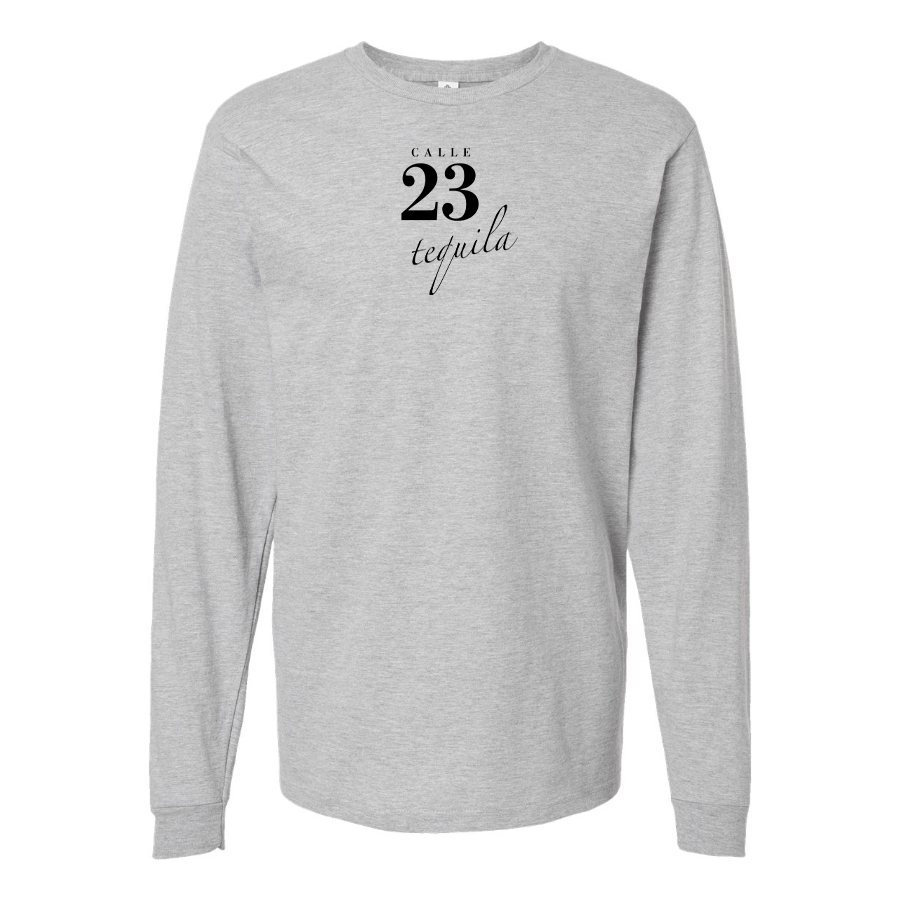 Men's Calle 23 Logo Cotton Long Sleeve T-Shirt