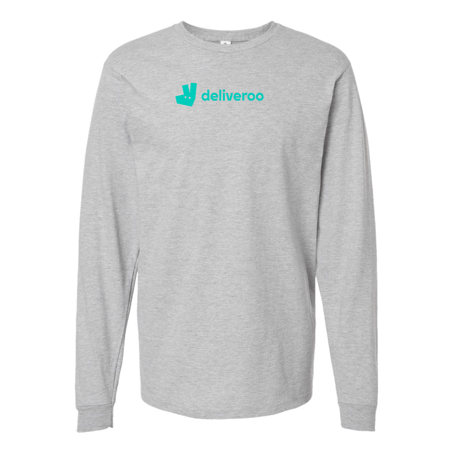 Men's Deliveroo Logo  Cotton Long Sleeve T-Shirt