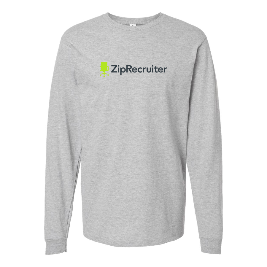 Men's  ZipRecruiter Logo Cotton Long Sleeve T-Shirt