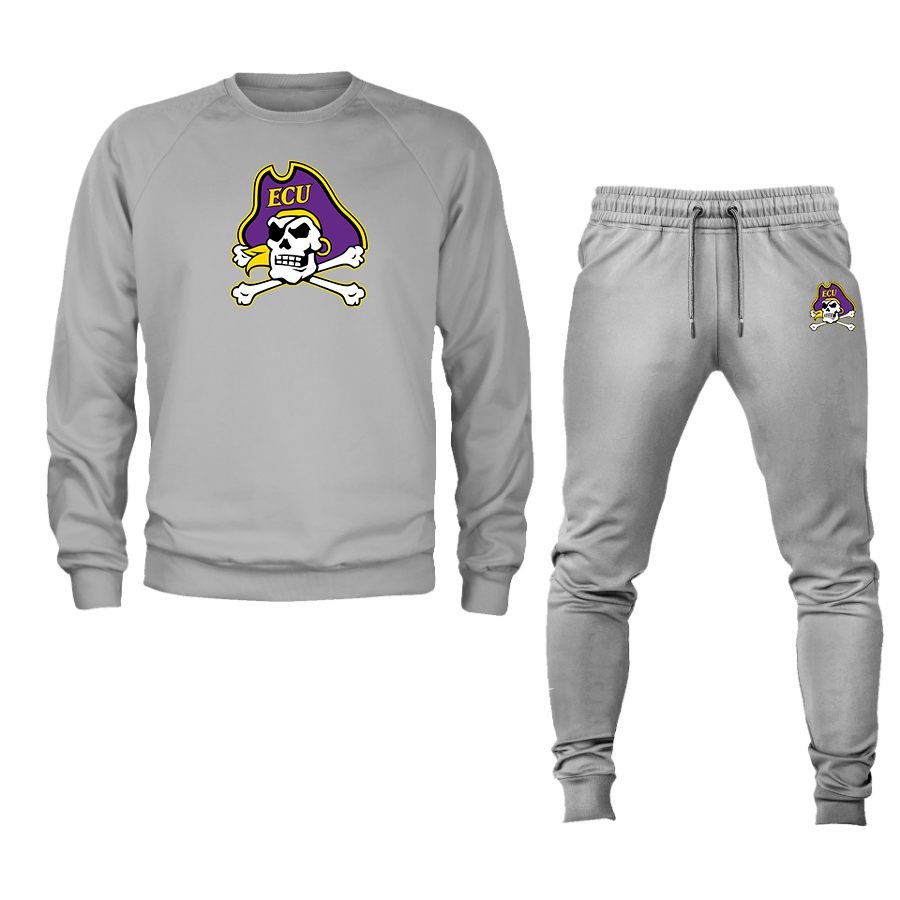 Men's  East Carolina Pirates Crewneck Sweatshirt Joggers Suit