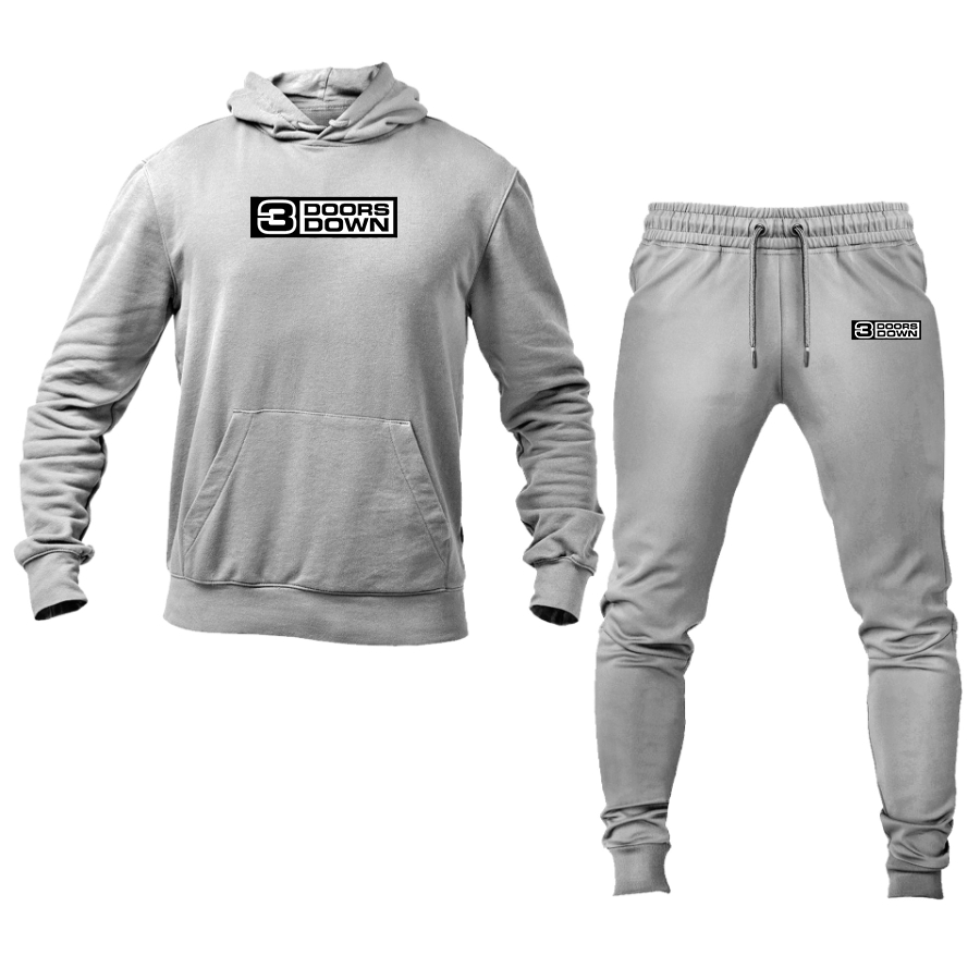 Men's 3 Doors Down Logo Hoodie Joggers Set