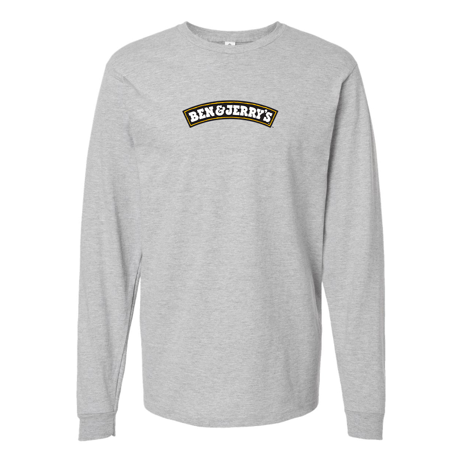 Men's Ben and Jerrys Logo Cotton Long Sleeve T-Shirt