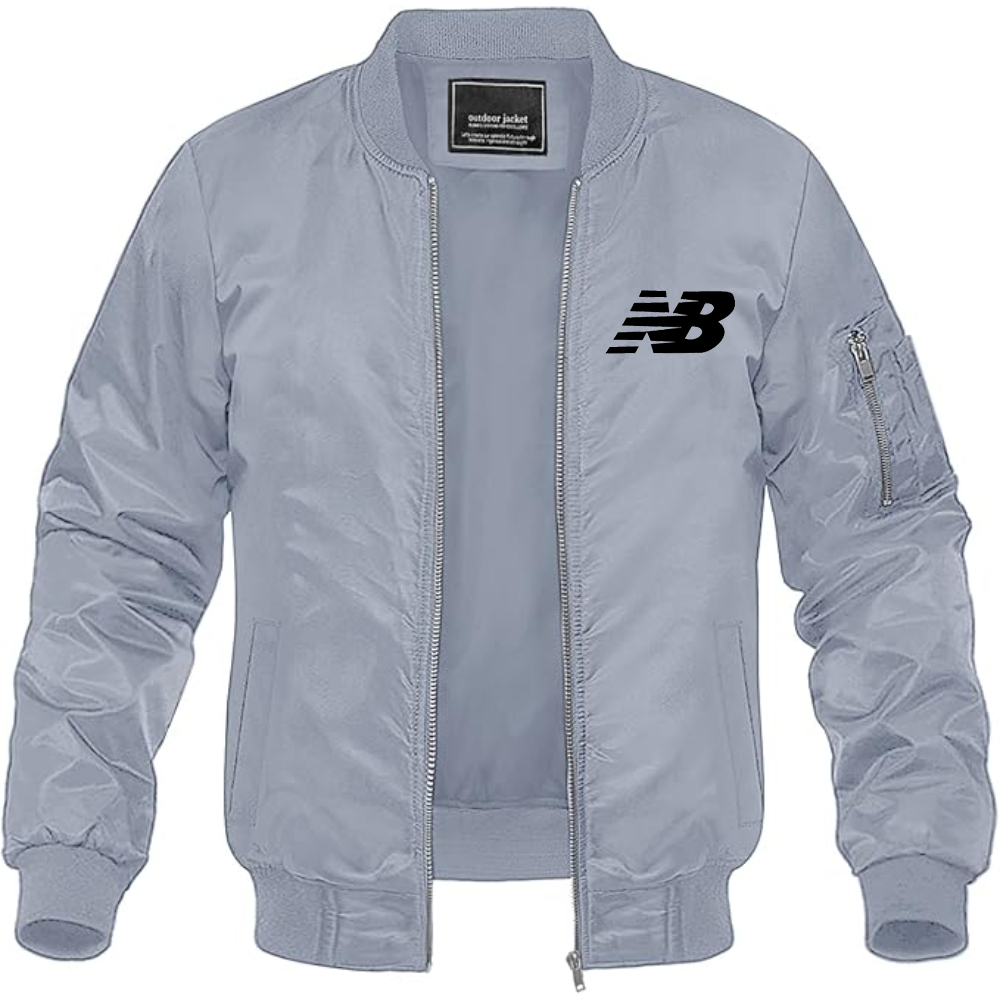 Men's New Balance Logo  Lightweight Bomber Jacket Windbreaker Softshell Varsity Jacket Coat