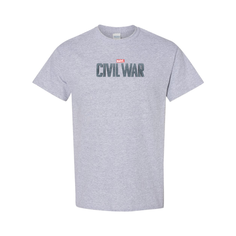 Men's Marvel Civil War  Logo Cotton T-Shirt
