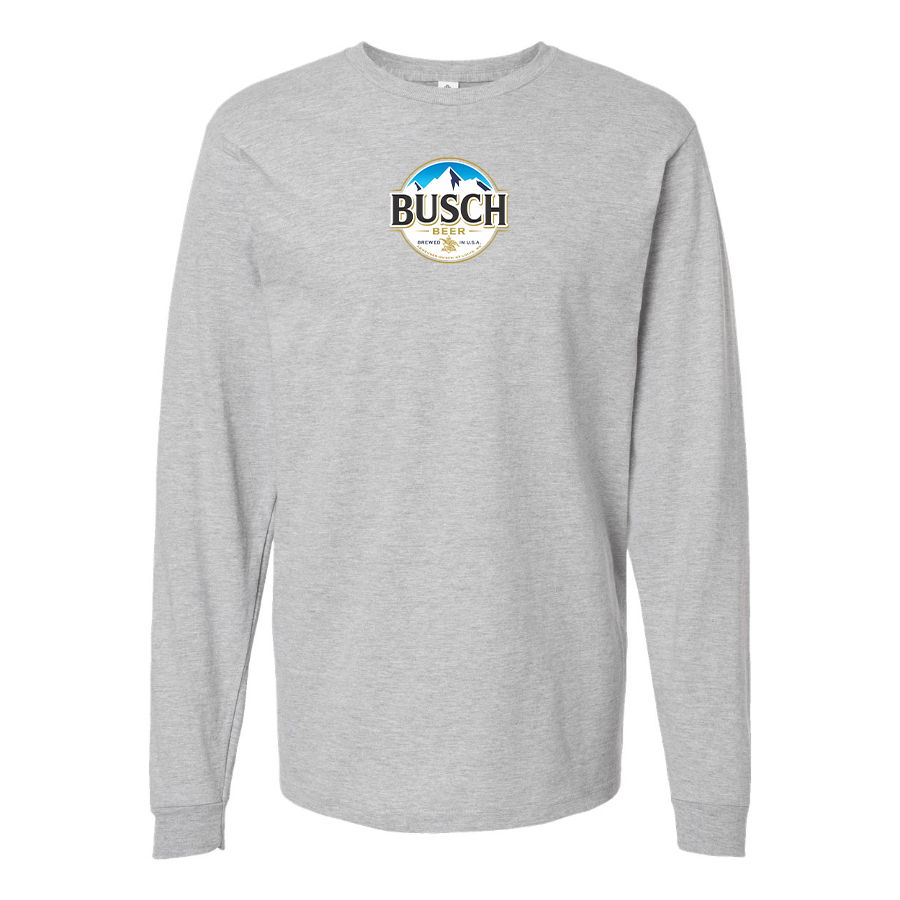 Men's Busch Logo Cotton Long Sleeve T-Shirt