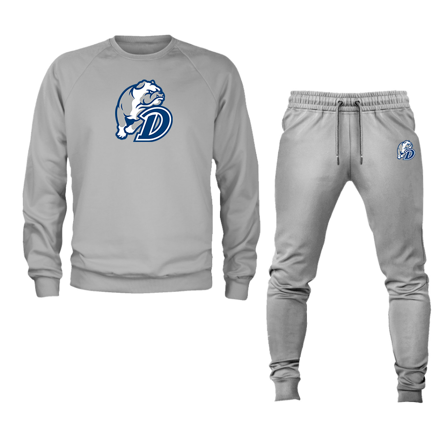Men's  Drake Bulldogs Crewneck Sweatshirt Joggers Suit