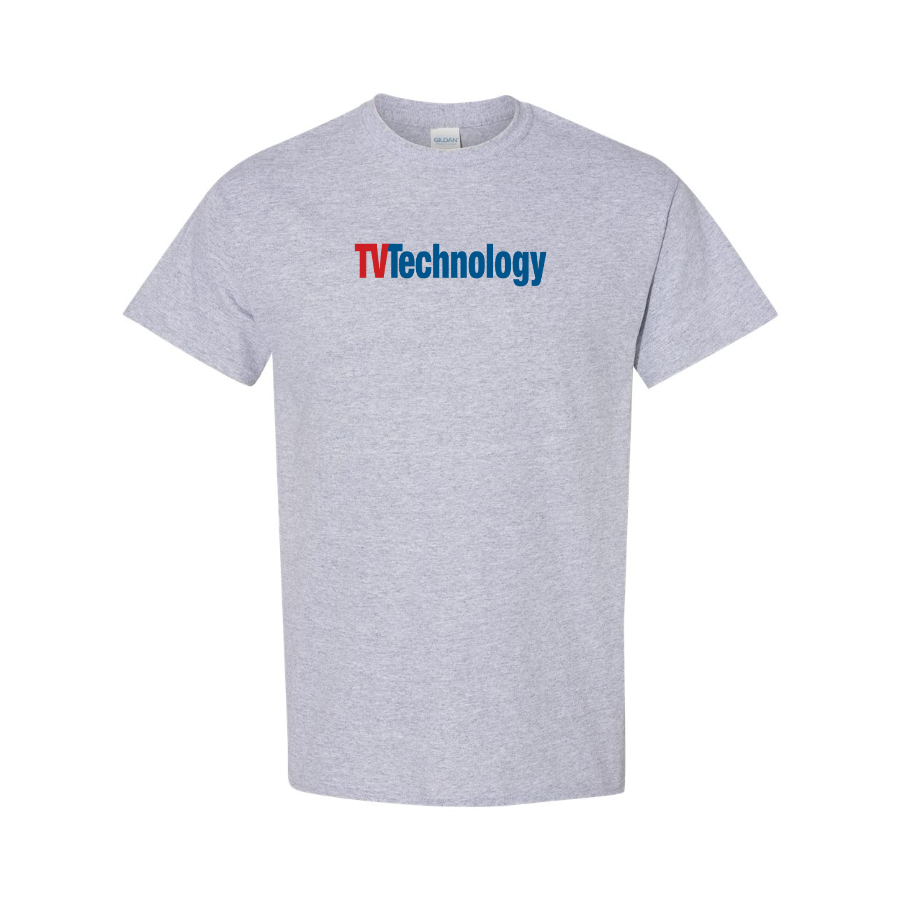 Men's TV Technology Logo Cotton T-Shirt