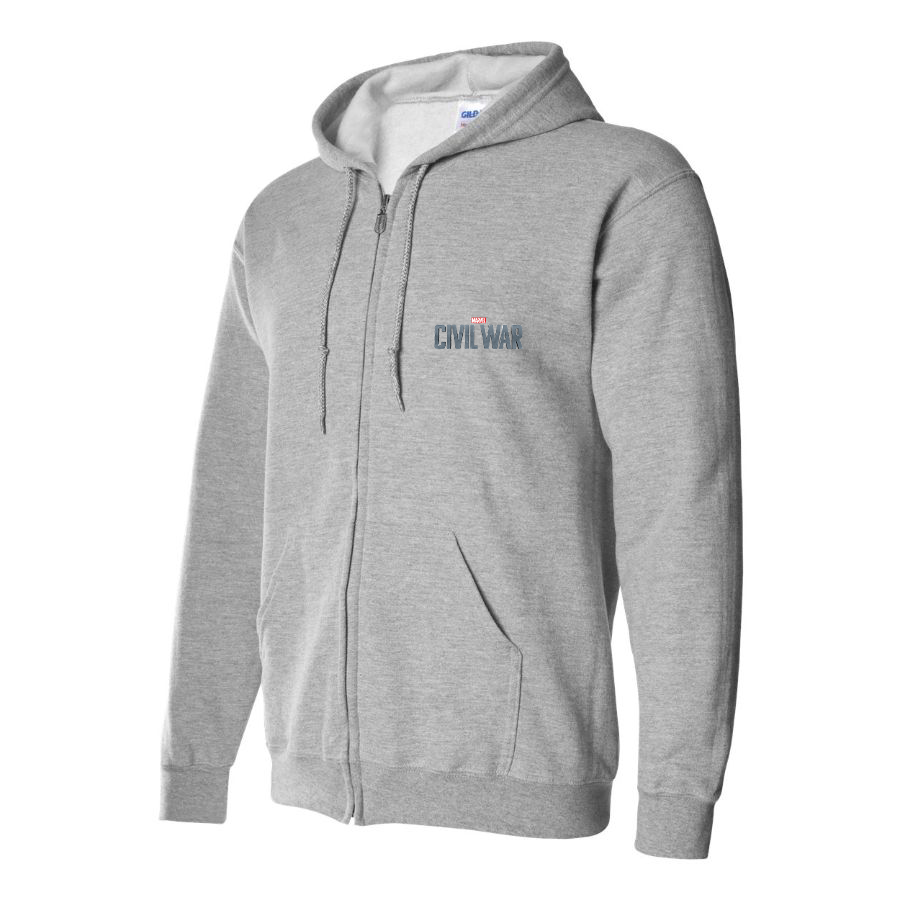 Men's Marvel Civil War  Logo Zipper Hoodie