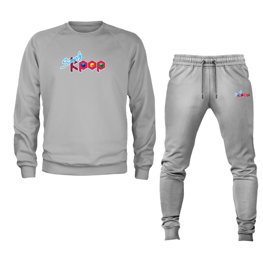 Men's  Simply Kpop  Crewneck Sweatshirt Joggers Suit