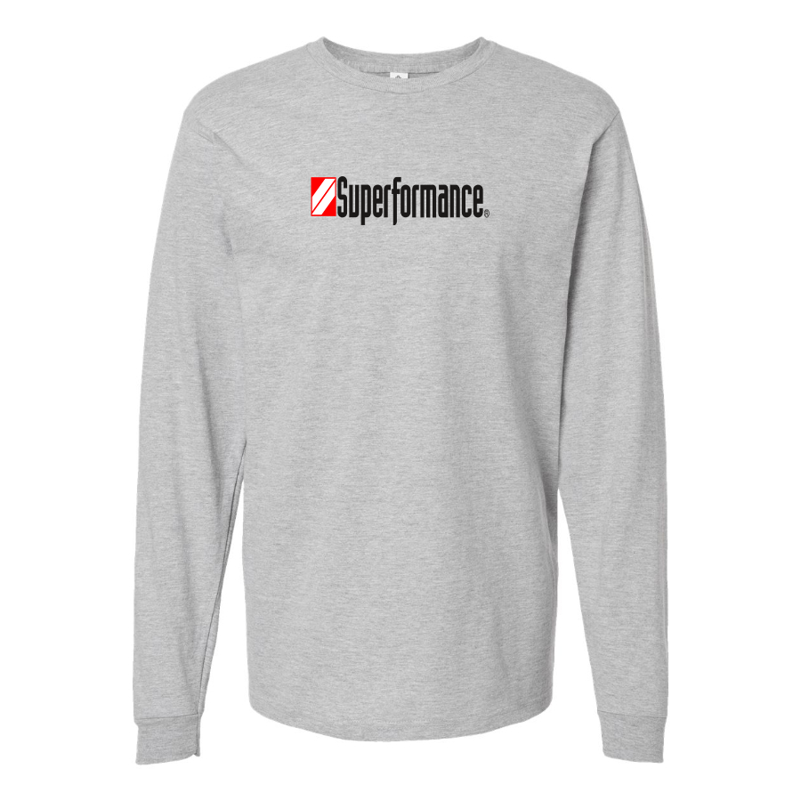 Men's Superformance Logo Cotton Long Sleeve T-Shirt