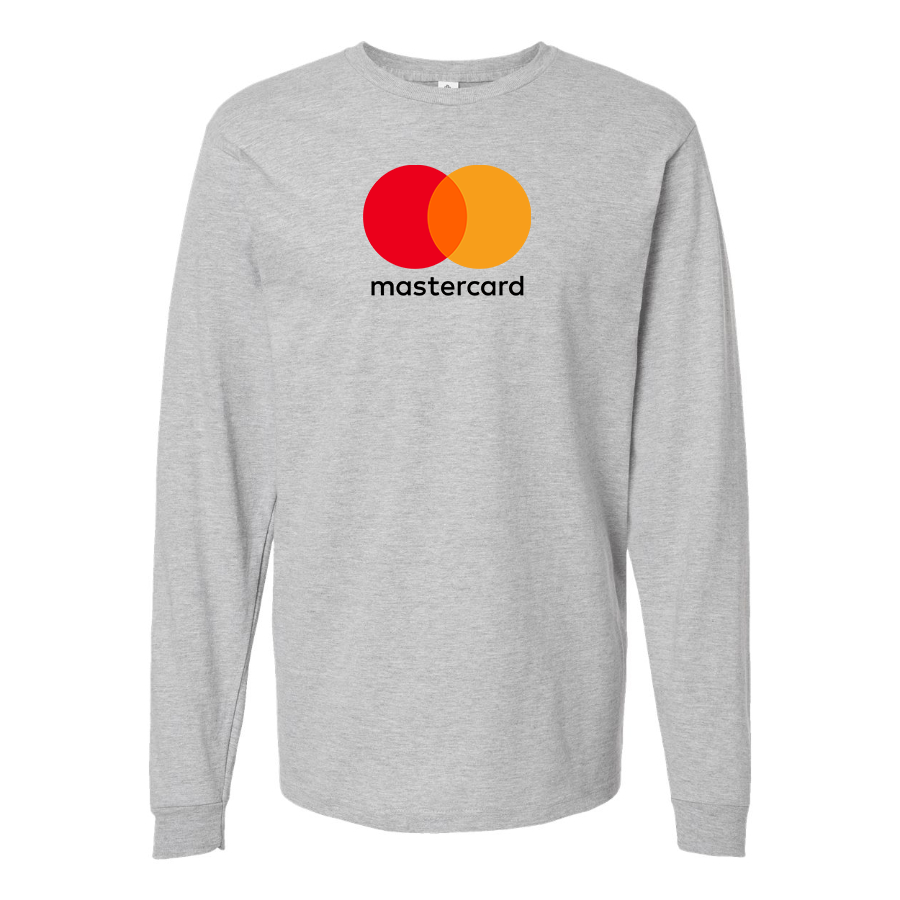 Men's Mastercard Logo Cotton Long Sleeve T-Shirt