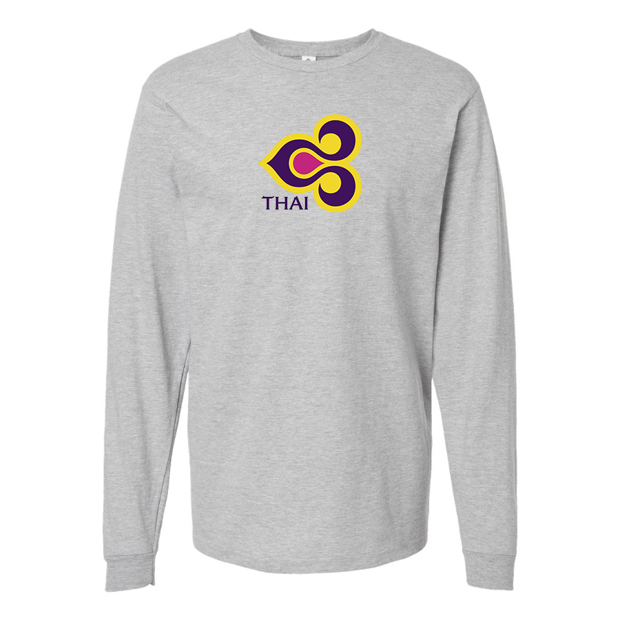 Men's Thai Airlines Logo Cotton Long Sleeve T-Shirt