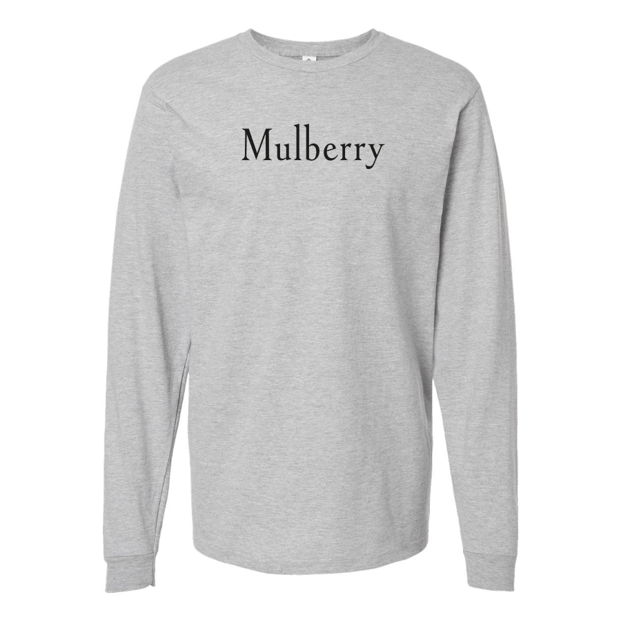 Men's Mulberry  Logo Cotton Long Sleeve T-Shirt