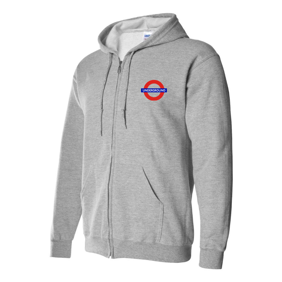 Men's London Tube Logo Zipper Hoodie