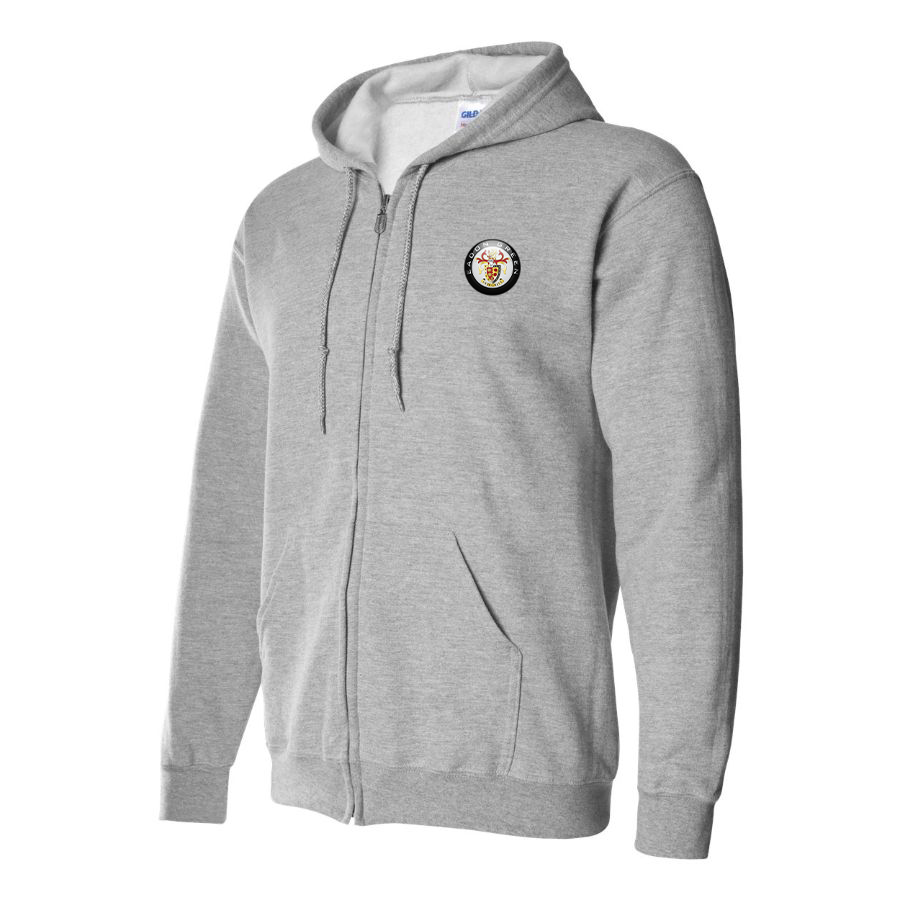 Men's Eadon Green Logo Zipper Hoodie