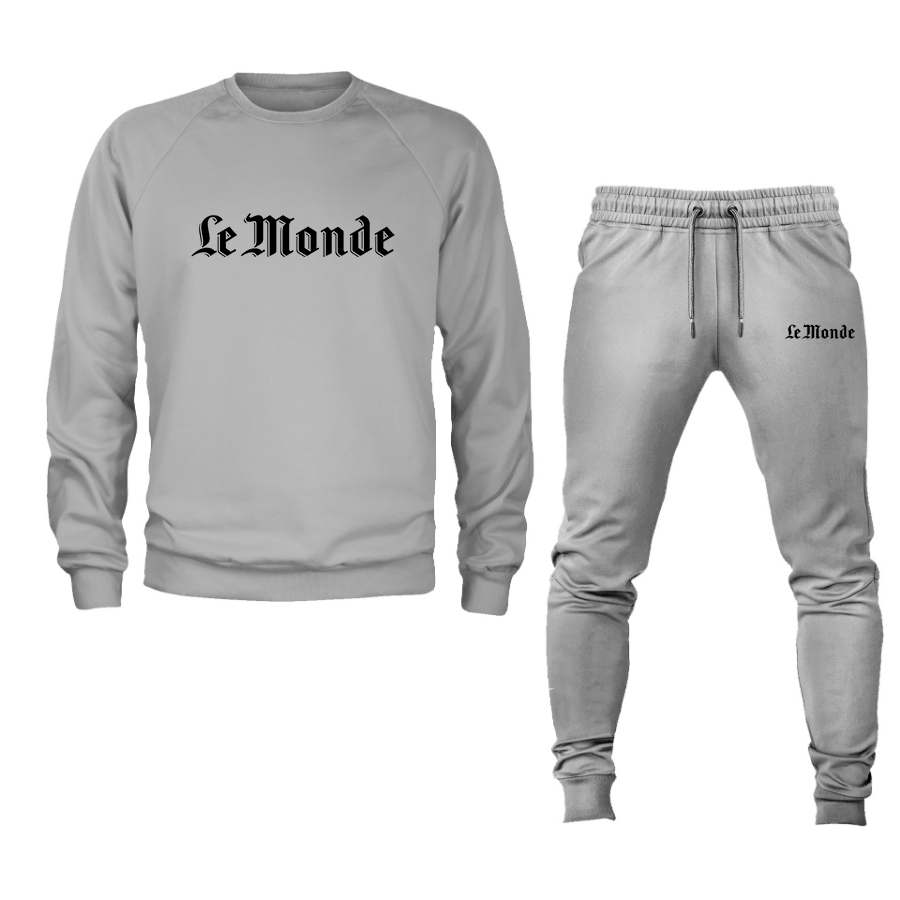Men's Le Monde Crewneck Sweatshirt Joggers Suit