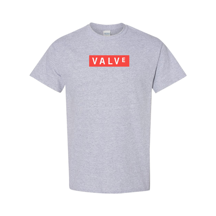 Men's Valve Banner Logo Cotton T-Shirt