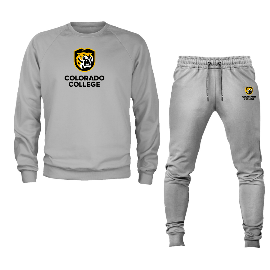 Men's Colorado College Tigers Crewneck Sweatshirt Joggers Suit