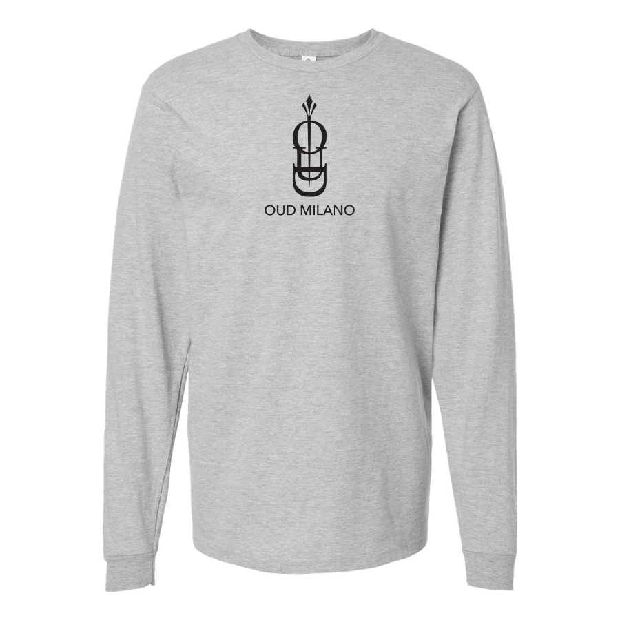 Men's Oud Milano Logo Cotton Long Sleeve T-Shirt