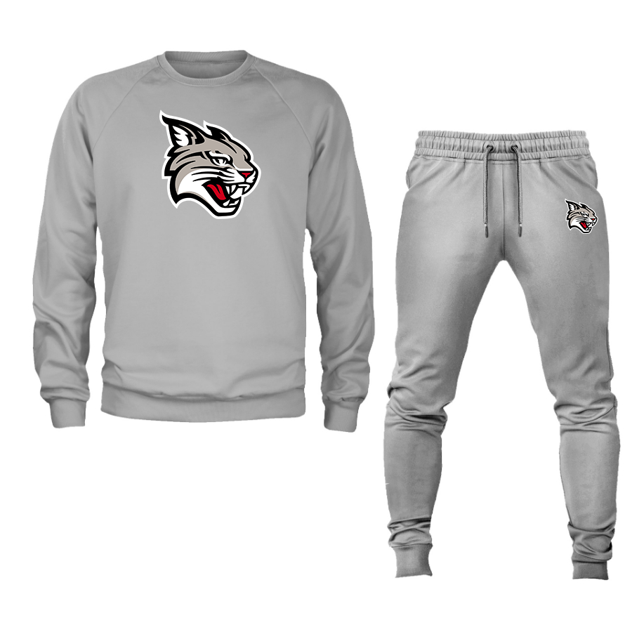 Men's Davidson Wildcats Crewneck Sweatshirt Joggers Suit