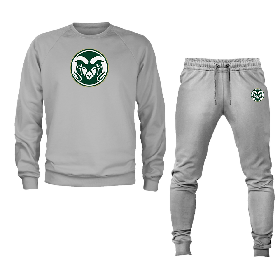Men's  Colorado State Rams Crewneck Sweatshirt Joggers Suit