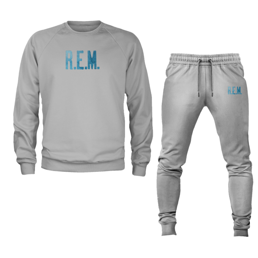 Men's R.E.M. Blue Crewneck Sweatshirt Joggers Suit