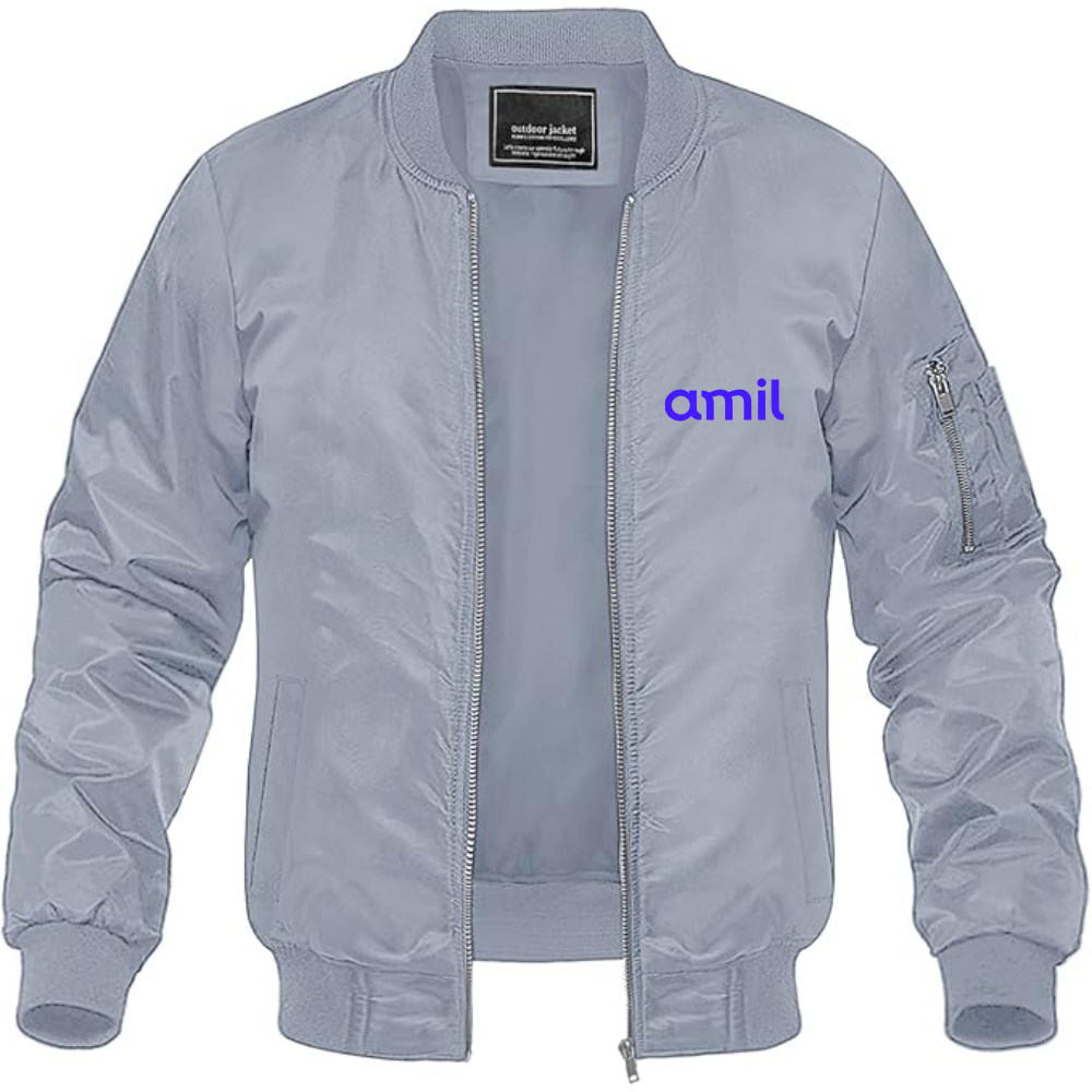 Men's  Amil Lightweight Bomber Jacket Windbreaker Softshell Varsity Jacket Coat