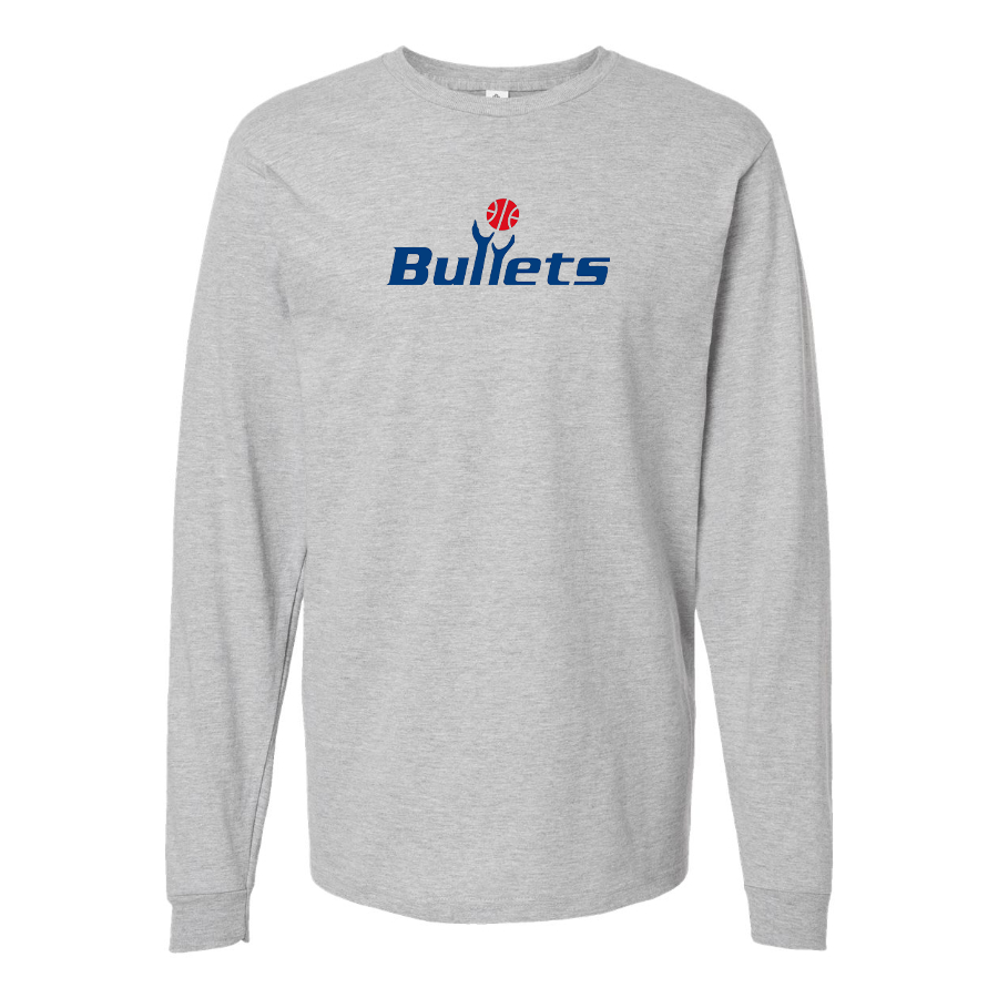 Men's Baltimore Bullets  Logo Cotton Long Sleeve T-Shirt