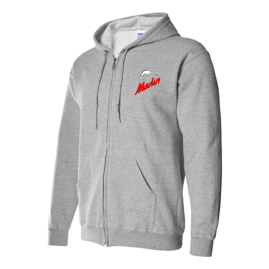 Men's Marlin Logo Zipper Hoodie