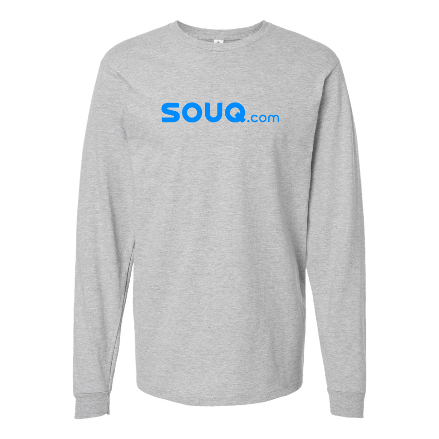 Men's Souq.com Logo Cotton Long Sleeve T-Shirt