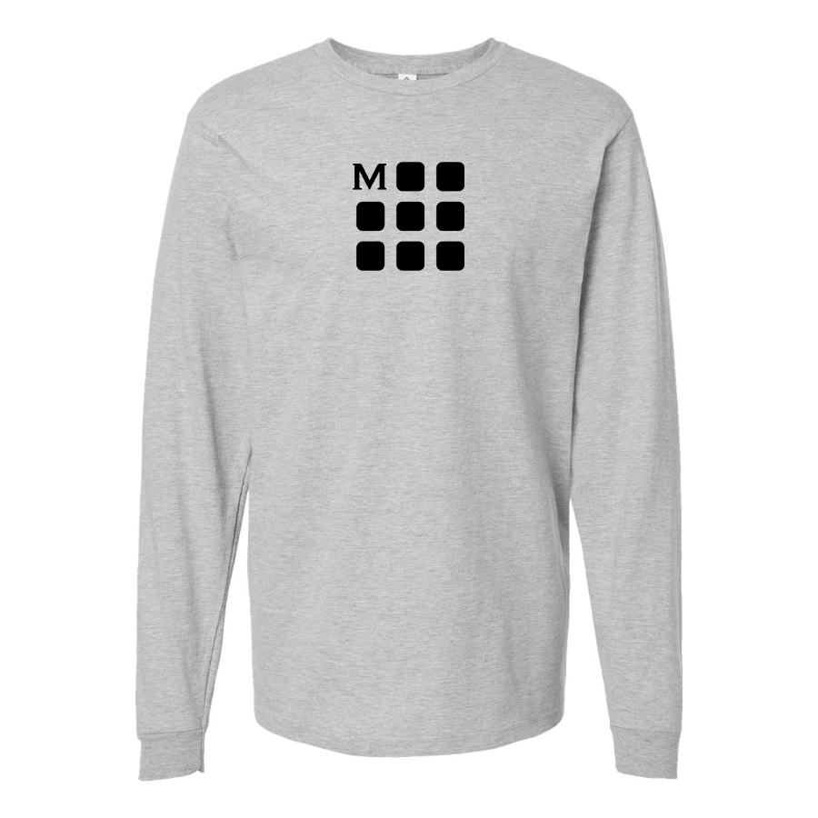 Men's Moleskine Icon Logo Cotton Long Sleeve T-Shirt