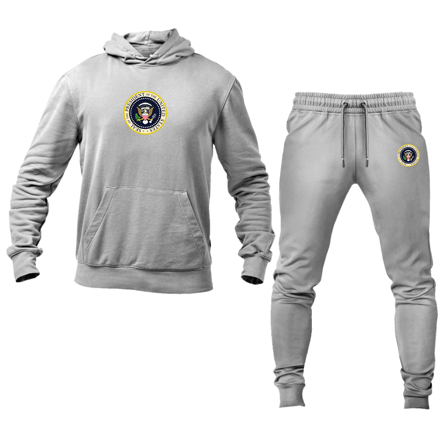 Men's USA President Seal Logo Hoodie Joggers Set