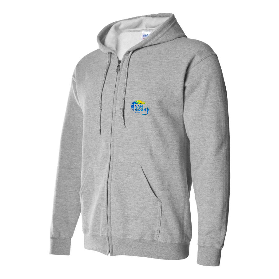 Men's Van Gogh Logo Zipper Hoodie