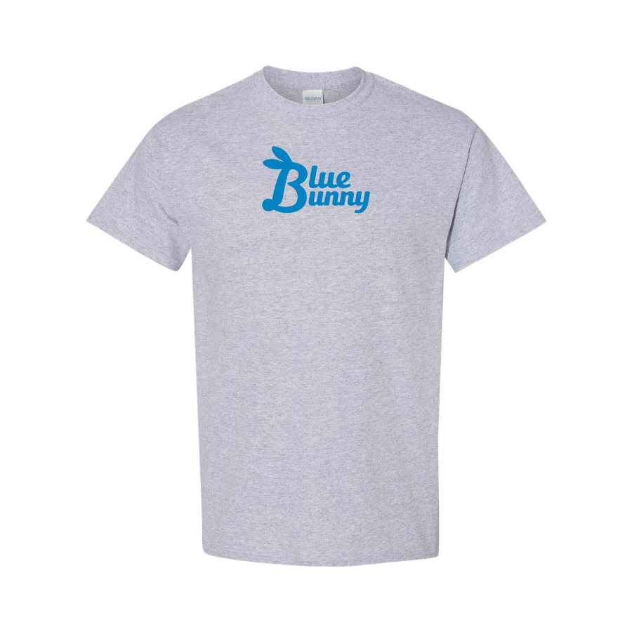 Men's Blue Bunny Logo Cotton T-Shirt