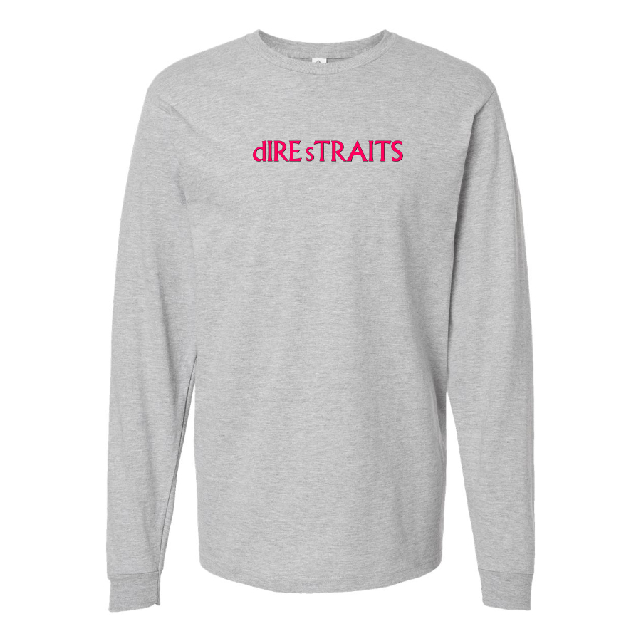 Men's Dire Straits  Logo Cotton Long Sleeve T-Shirt