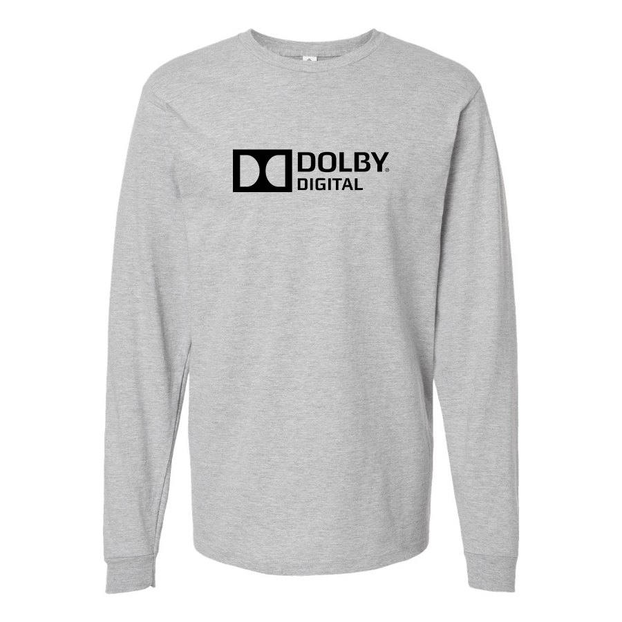 Men's Dolby Digital  Logo Cotton Long Sleeve T-Shirt